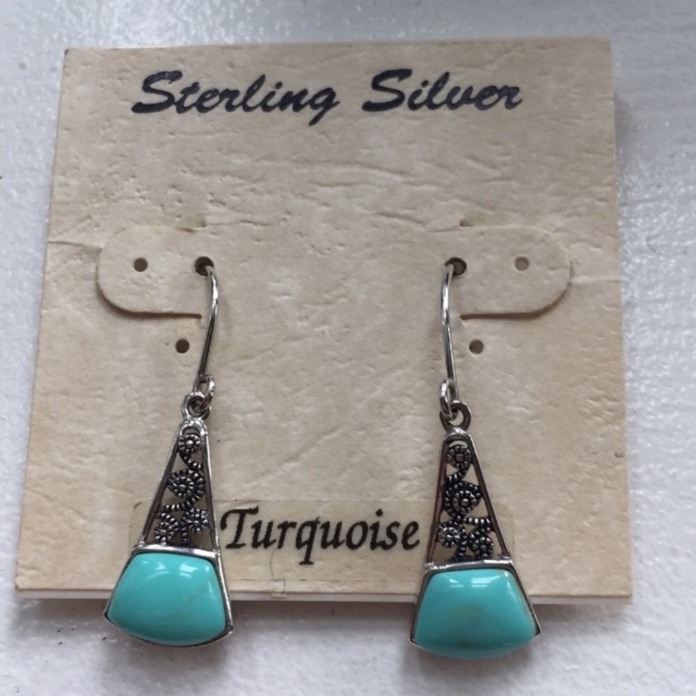 Sterling silver turquoise earrings NWT